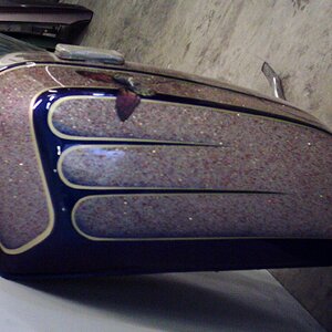 metal flake tank side view