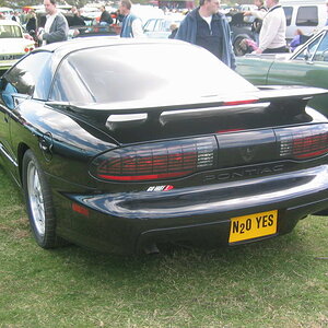 Pontiac firebird Trans-Am with European rear tail lights. Number plate N20 YES.