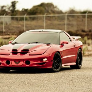 Red Trans Am Black Stripes