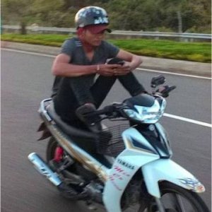 he is updating his tinder profile with a picture of his giant balls