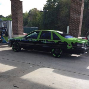 oh slimer you couldn t wait until we got to the gas station