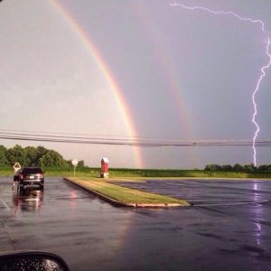 double rainbow lighting god is on an emotional rollercoaster right now