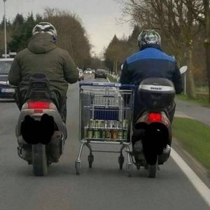 always wondered how motorcyclists brought home the sauce