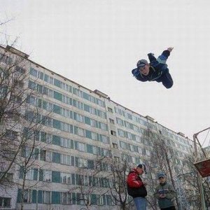 iron mans cousin flys via swing set kids