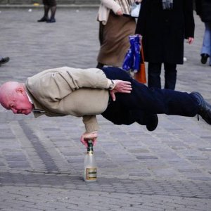 grandpa likes to show off after his second bottle