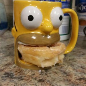 cup with a donut holder respect