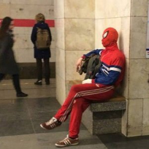 spiderman on his day off