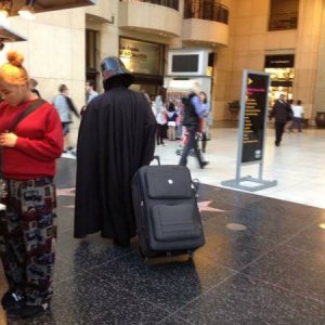 the tsa has some long lines to get on the death star