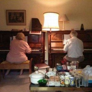grandpa and grandma had the best piano battles