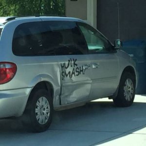 this is how the hulk leaves his insurance information