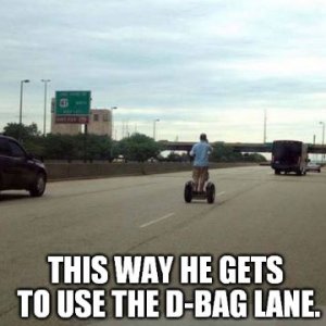 he probably tells everyone about how he gets to work