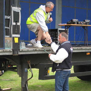 Paul Bristow picking up a prise for his 1978 Camaro at Worthing Sunny Sunday 2009