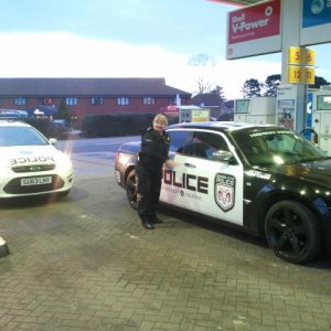 police taking selfie