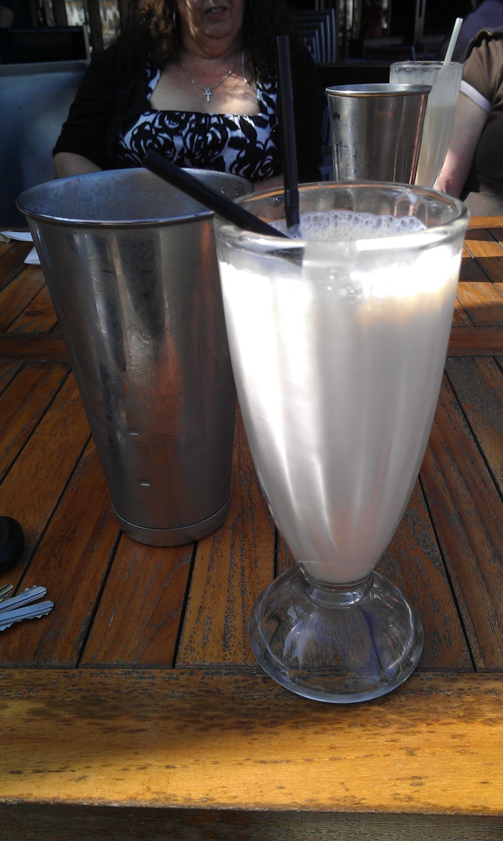 A drink of Jack daniels ice cream at Deans Diner, Port Solent