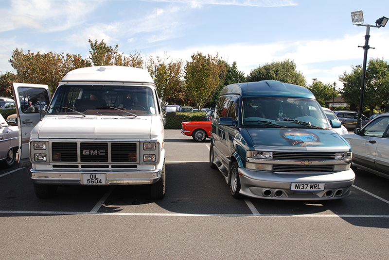 A pair of GM vans