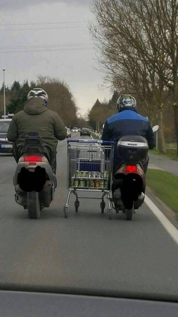 always wondered how motorcyclists brought home the sauce