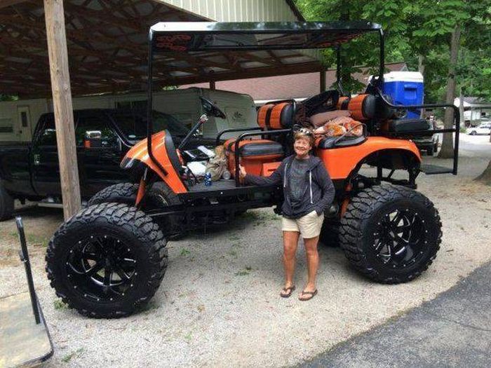 big jeep or little woman