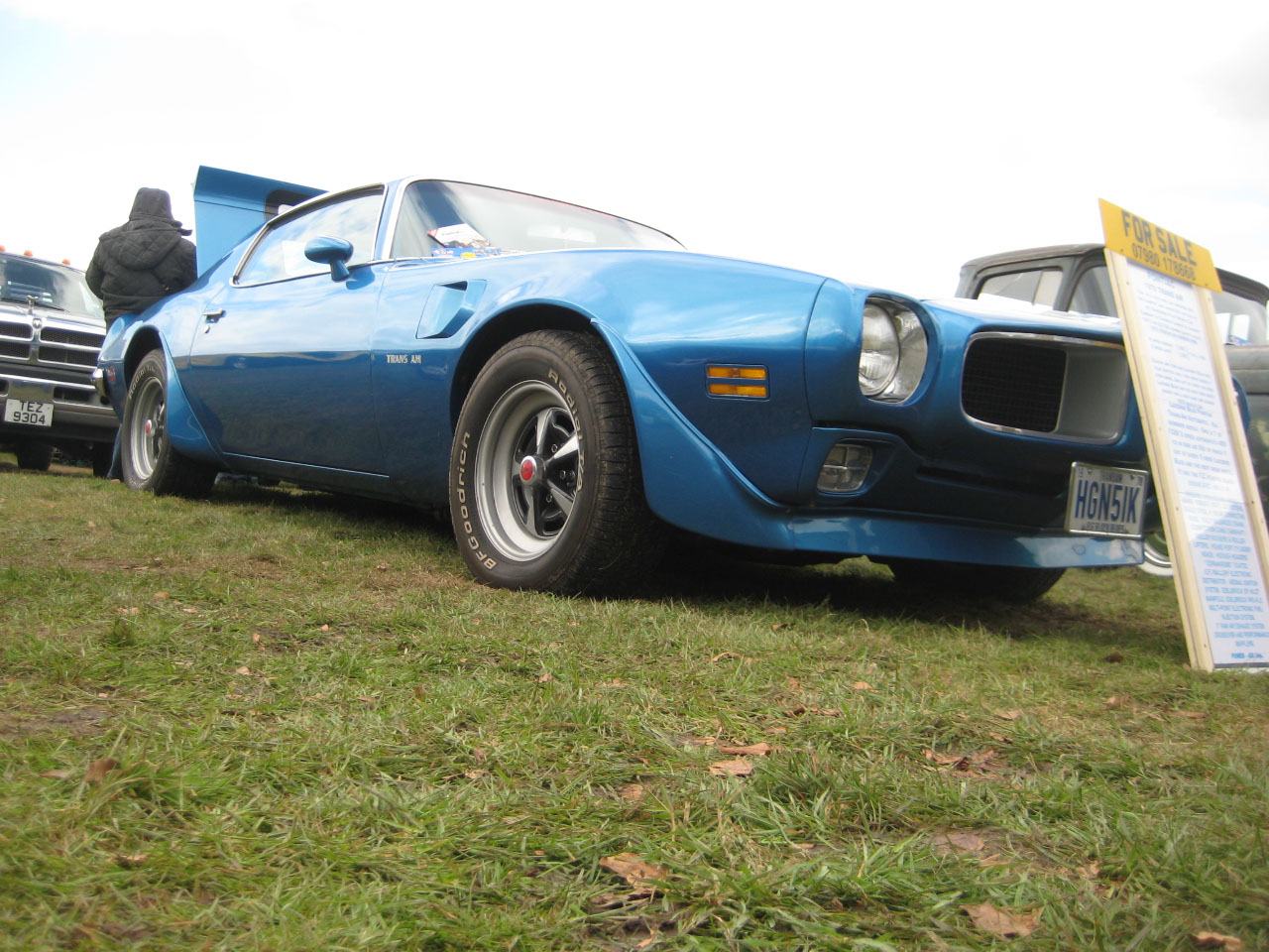 Bullnose Firebird Trans-Am in blue with white racing stripes