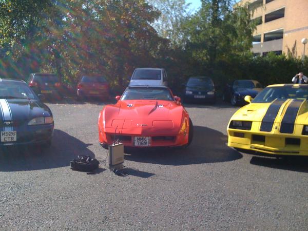 Colin, Jessica &amp; Daffodil!!!! (I think that's what Mummy Jan has called Steve's camaro)