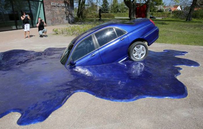 either this is the opening of an episode of fringe or the dude bought an ice cream car