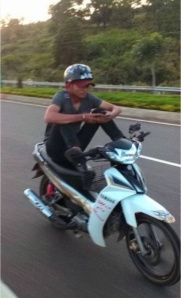 he is updating his tinder profile with a picture of his giant balls