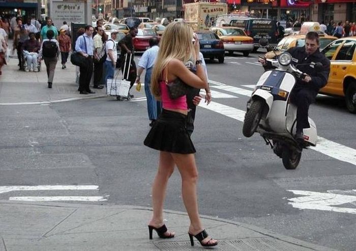 in real life running a woman over with your scooter isn t a good way to get her number