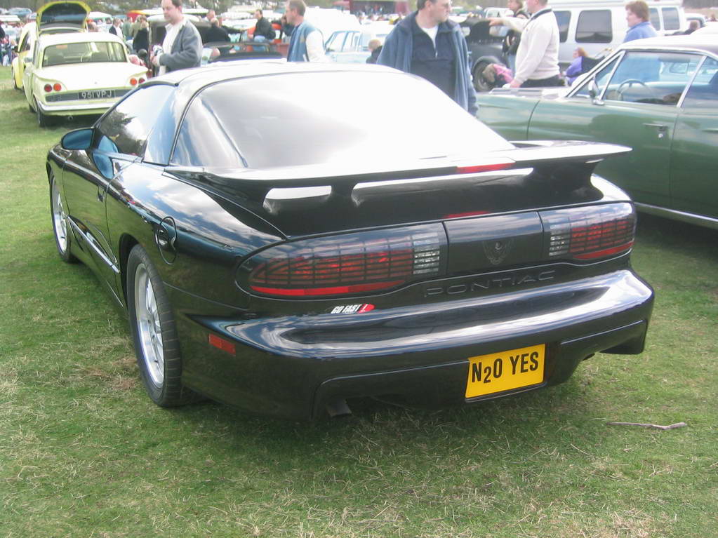 Pontiac firebird Trans-Am with European rear tail lights. Number plate N20 YES.