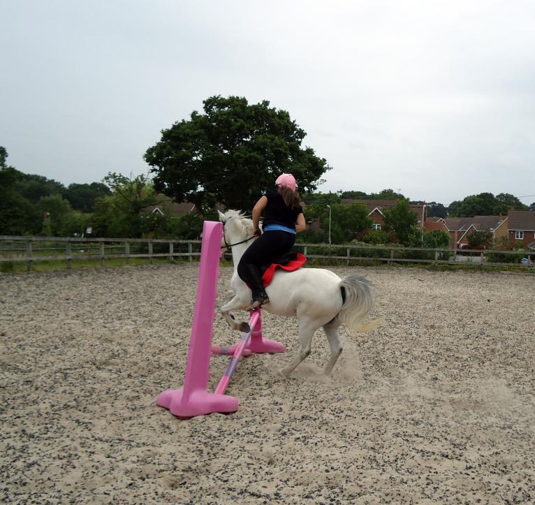 practicing tight turns over fences