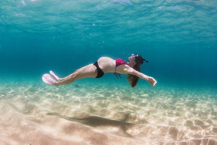 she wasn t preggers when she entered the water