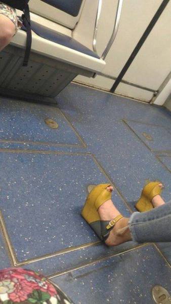 she went for the extra comfy shoes