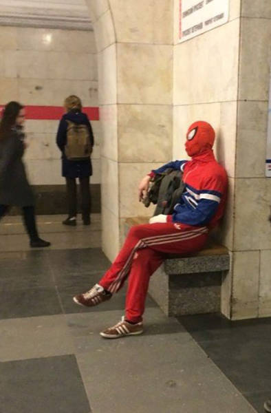 spiderman on his day off