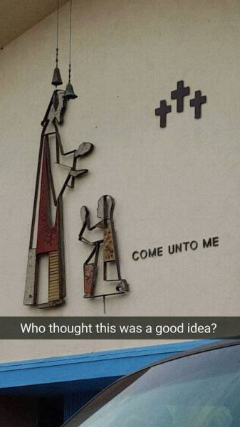 the church sometimes just really throws it out there