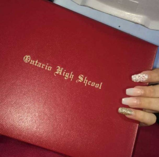 the diploma printer graduated from that school