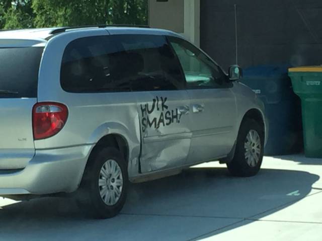 this is how the hulk leaves his insurance information