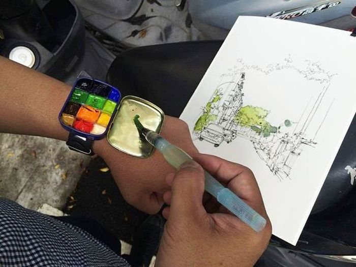 this police sketch artist is real fancy