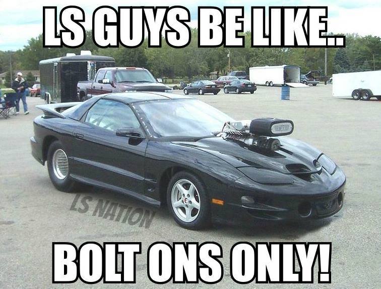Trans Am with large supercharger