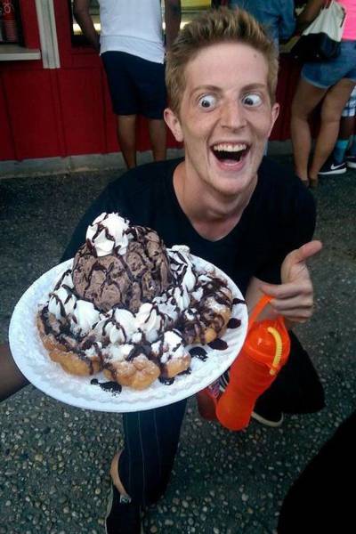 unfortunately the ice cream melted from the intense heat of his excitement