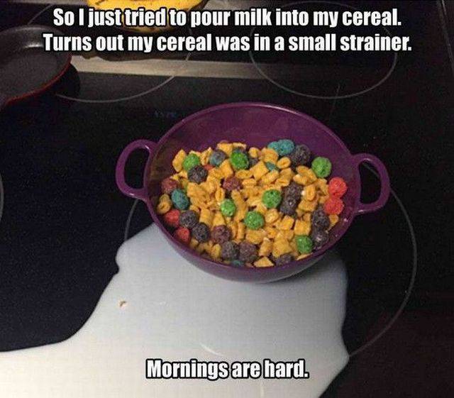 when you have trouble cooking cereal it is time to reevaluate